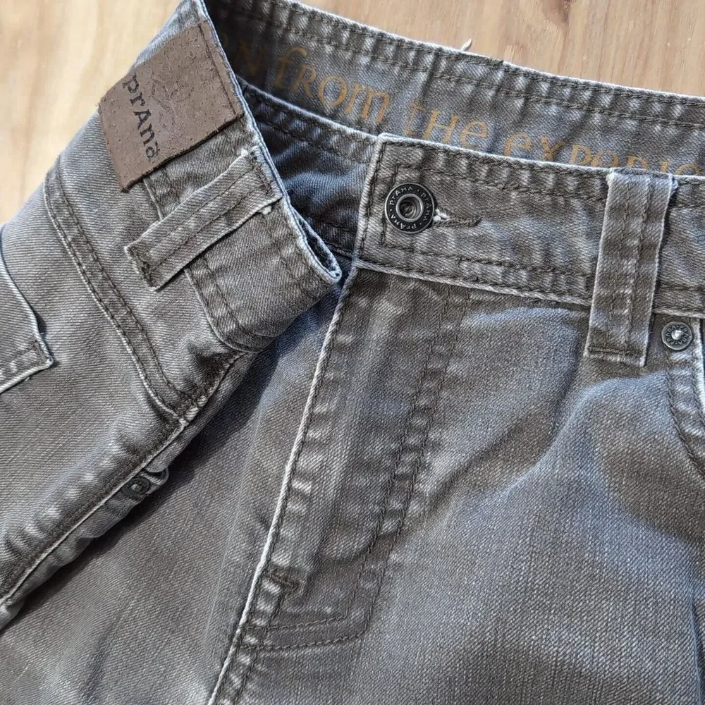 Prana Jeans Mens Bridger Slim Fit Brown Pants Stretch 34x32 Comfort